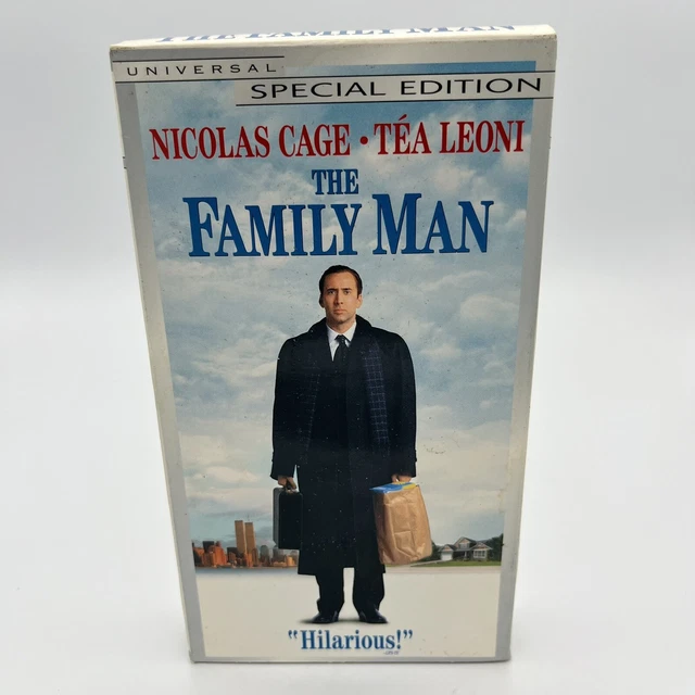 THE FAMILY MAN VHS 2001 Nicolas Cage Tea Leoni Comedy Vintage Movie